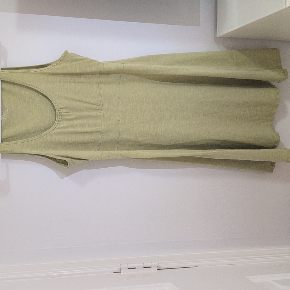 Vintage Horny Toad Women's (Toad & Co) Yellow Lime green Tank Dress - Size M